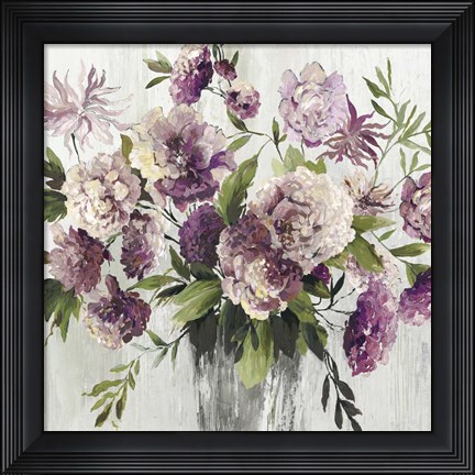 Framed Purple Bouquet Print