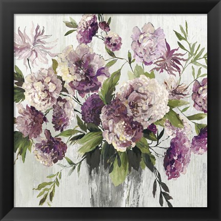 Framed Purple Bouquet Print