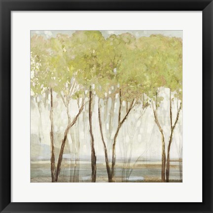 Framed Green Canopy I Print