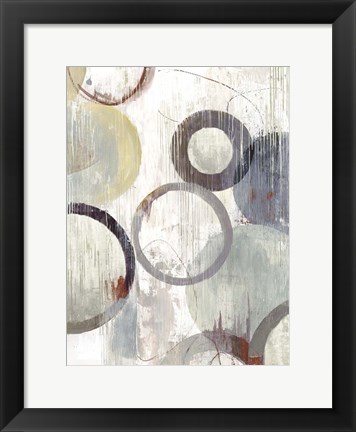 Framed Brown Circles I Print