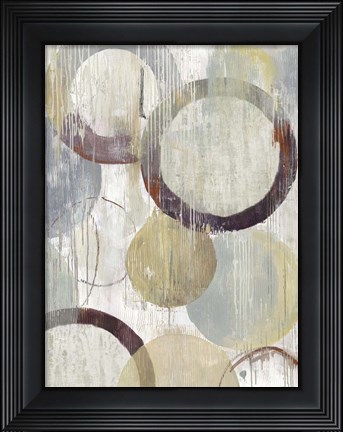 Framed Brown Circles II Print
