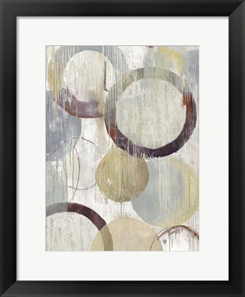 Framed Brown Circles II Print