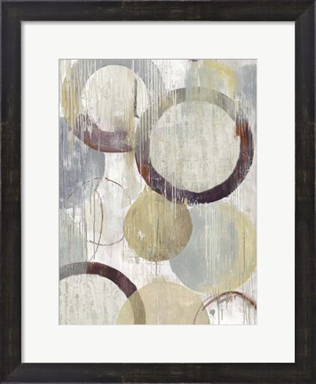Framed Brown Circles II Print