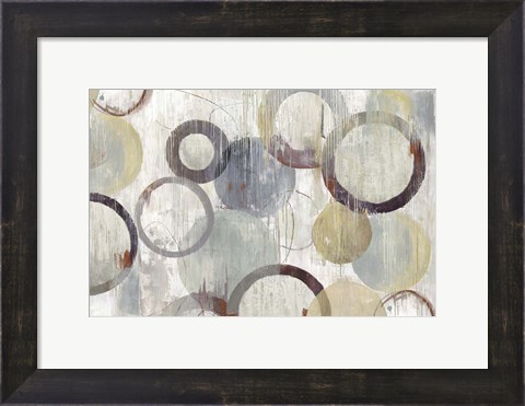 Framed Brown Circles IIII Print