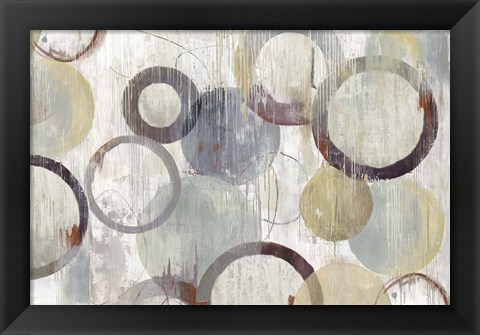 Framed Brown Circles IIII Print