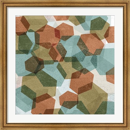 Framed Hexagons I Print
