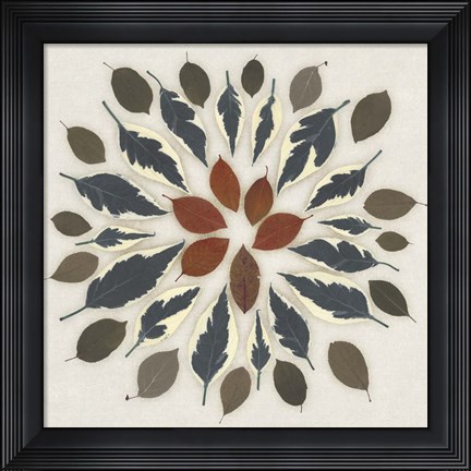 Framed Leaf Pattern I Print