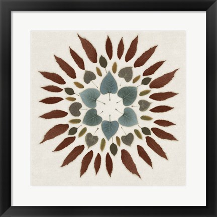 Framed Leaf Pattern III Print