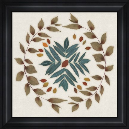 Framed Leaf Pattern IV Print