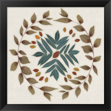 Framed Leaf Pattern IV Print