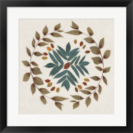 Framed Leaf Pattern IV Print