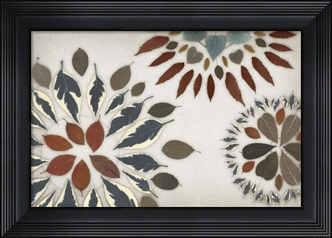 Framed Leaf Pattern VI Print