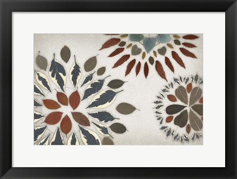 Framed Leaf Pattern VI Print