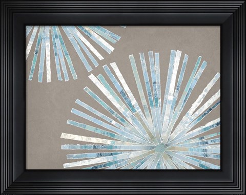 Framed Dandelion Blue I Print