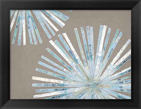 Framed Dandelion Blue I Print