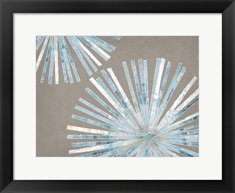 Framed Dandelion Blue I Print