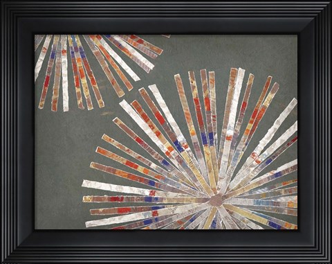 Framed Dandelion Warm I Print