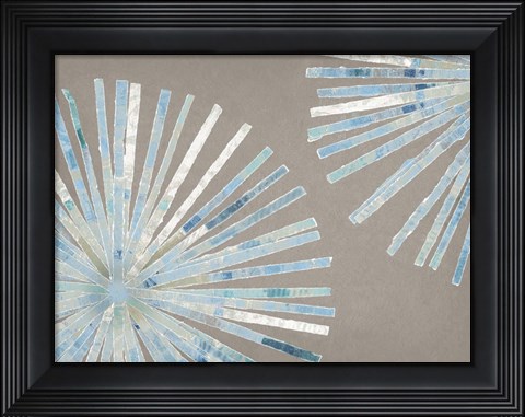Framed Dandelion Blue II Print