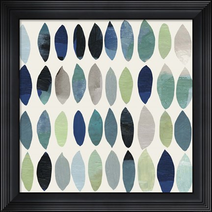 Framed Leaf Abstract I Print