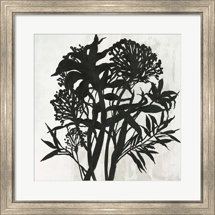 Framed Black Foliage Print