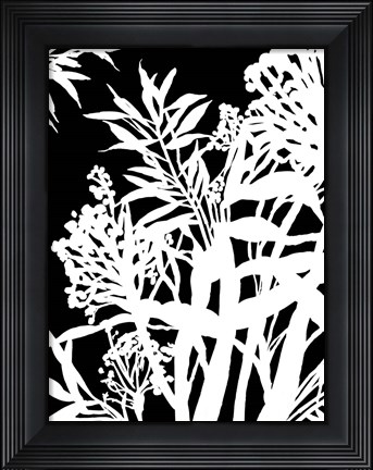 Framed Monochrome Foliage IV Print