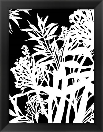 Framed Monochrome Foliage IV Print