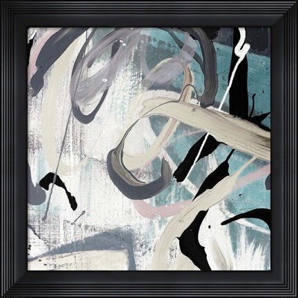 Framed Tangled I Teal Print