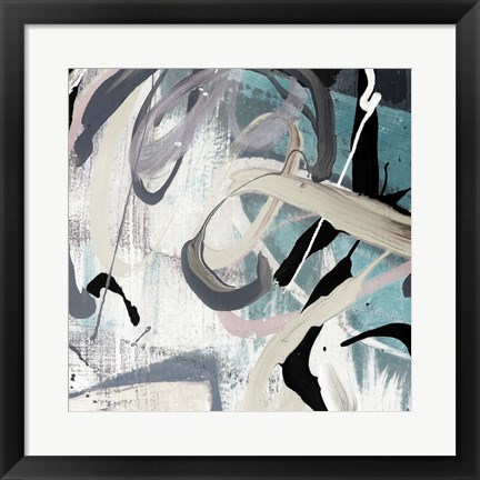 Framed Tangled I Teal Print