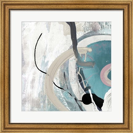 Framed Tangled II Teal Print