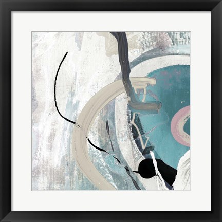 Framed Tangled II Teal Print