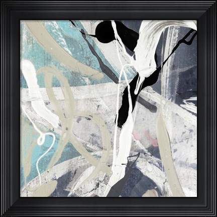 Framed Tangled IV Teal Print
