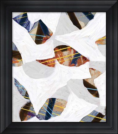 Framed Cube Leaves II Print