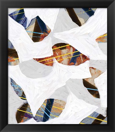 Framed Cube Leaves II Print