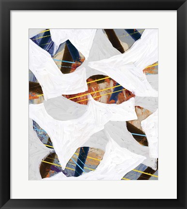 Framed Cube Leaves II Print