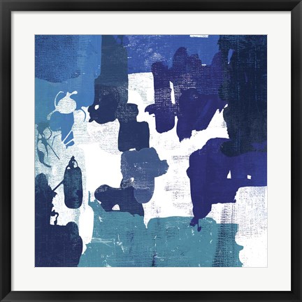 Framed Block Paint I Blue Print