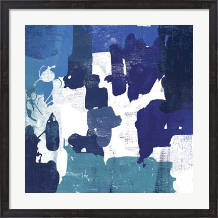 Framed Block Paint I Blue Print