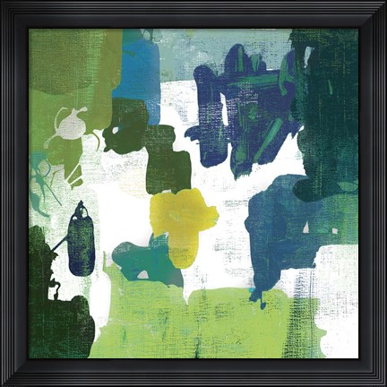 Framed Block Paint I Green Print