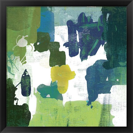 Framed Block Paint I Green Print