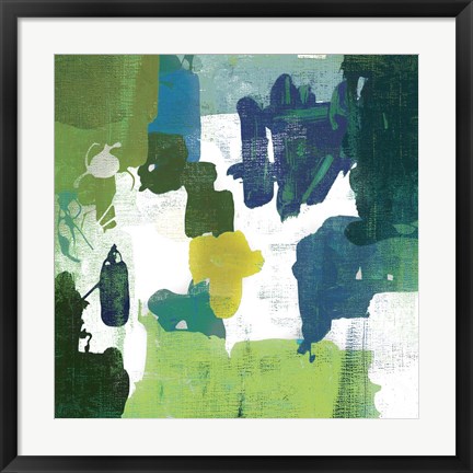 Framed Block Paint I Green Print