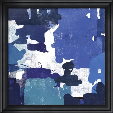 Framed Block Paint II Blue Print
