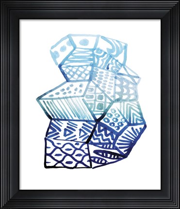 Framed Ombre Locking II Print