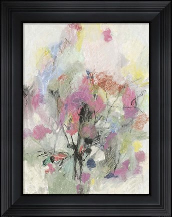 Framed Pastel Floral I Print