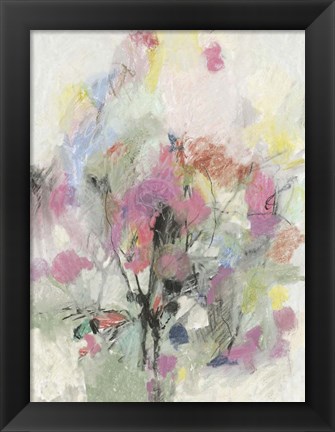 Framed Pastel Floral I Print