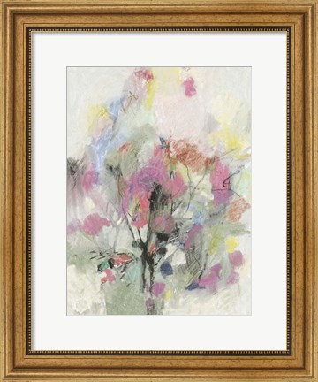 Framed Pastel Floral I Print