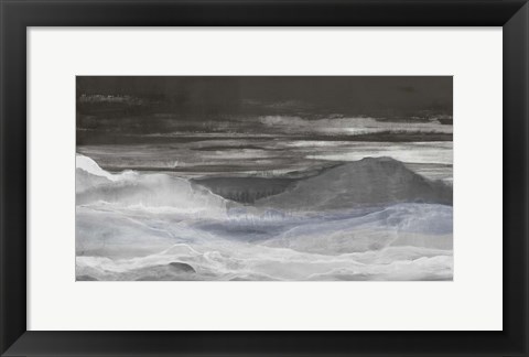 Framed Black Rock Print