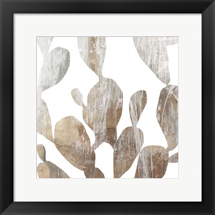Framed Marble Foliage II Print