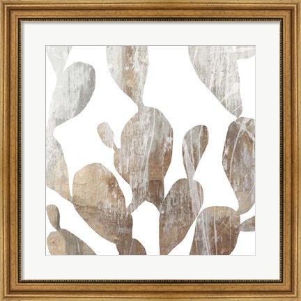 Framed Marble Foliage II Print