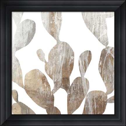 Framed Marble Foliage II Print