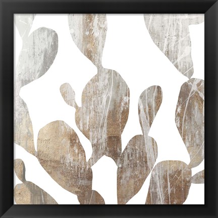 Framed Marble Foliage II Print