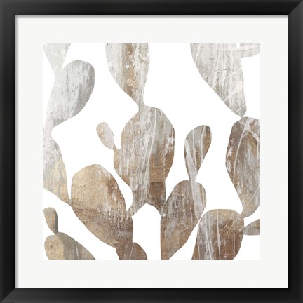 Framed Marble Foliage II Print